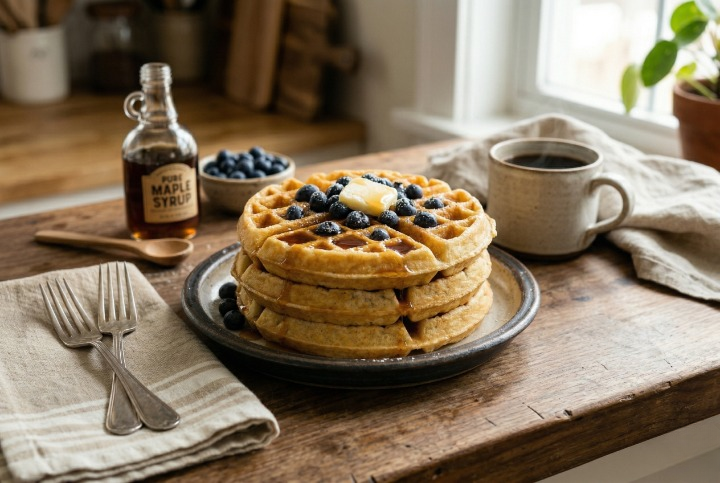 5 Ingredient waffles with OLX waffle makers