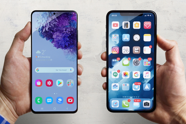 Choose between iOS or Android on OLX